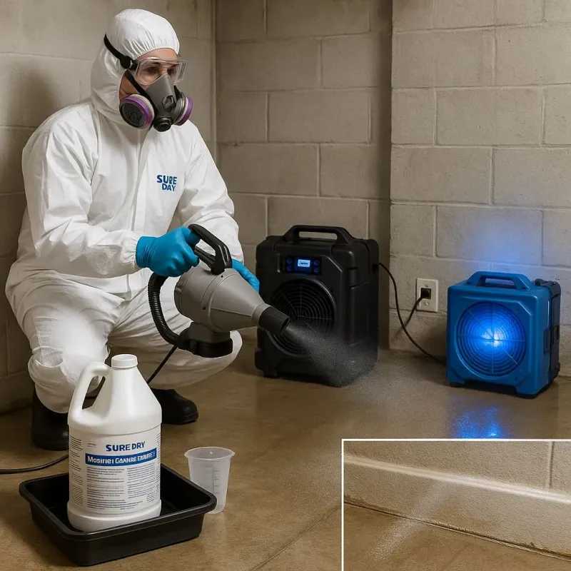 Sanitization and Odor Removal process in West Raleigh, NC